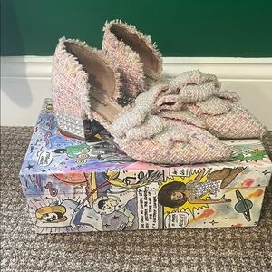 Jeffrey Campbell Valencia Pink Tweed Shoes
